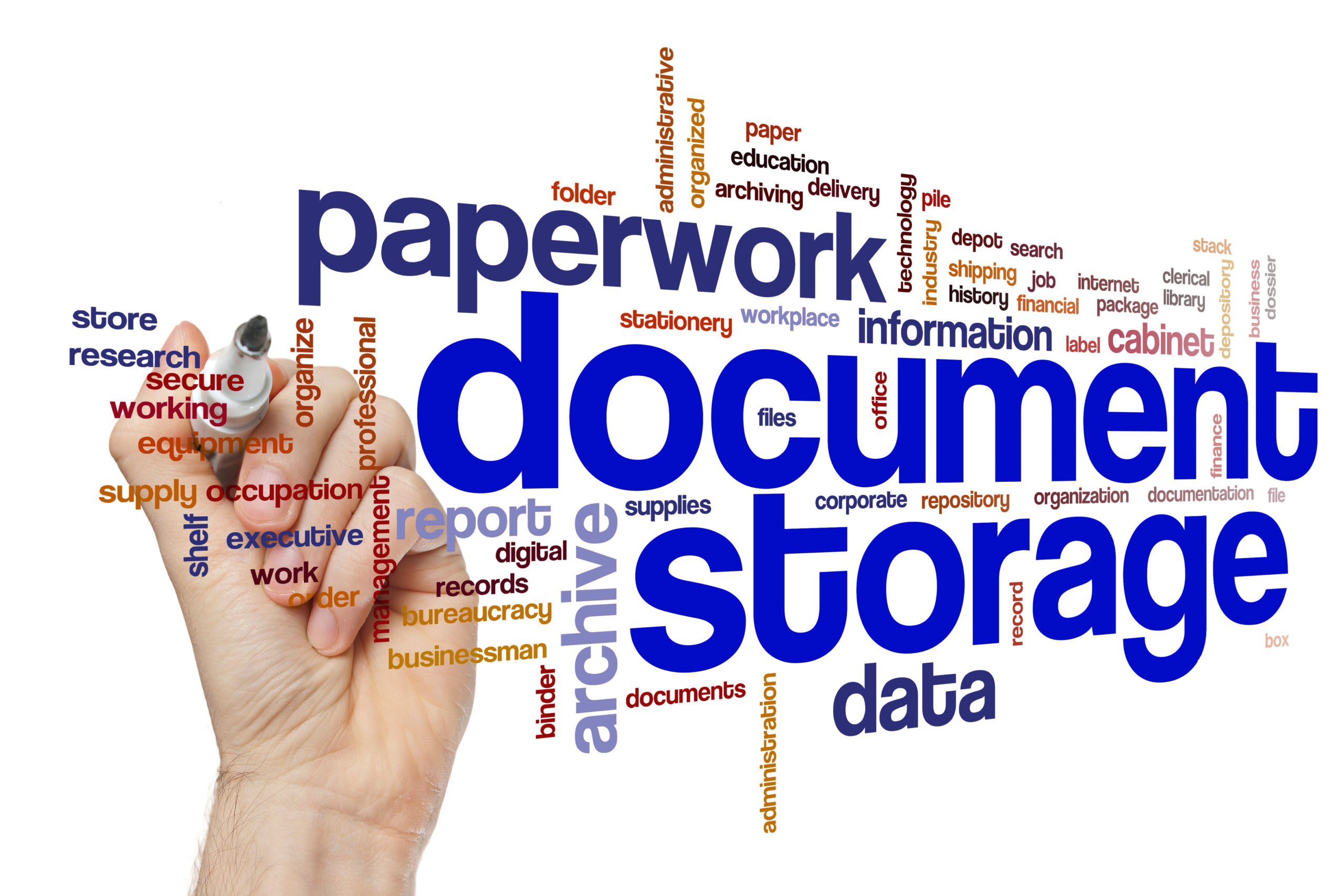 Document storage word cloud